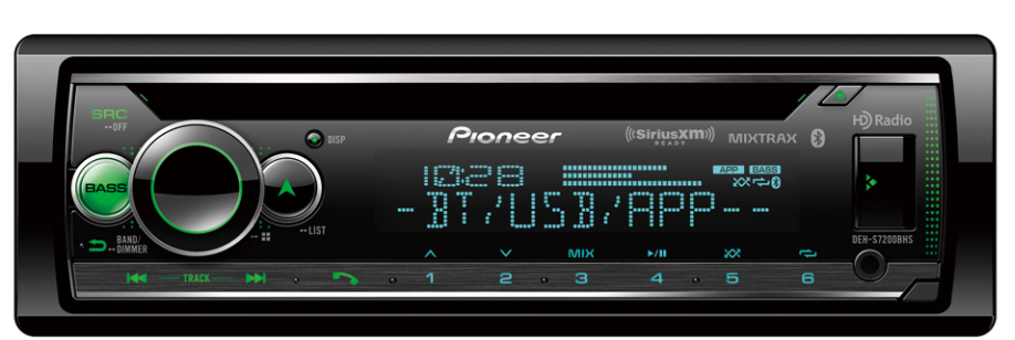 Pioneer DEH-S7200BHS Bluetooth HD Radio CD Receiver